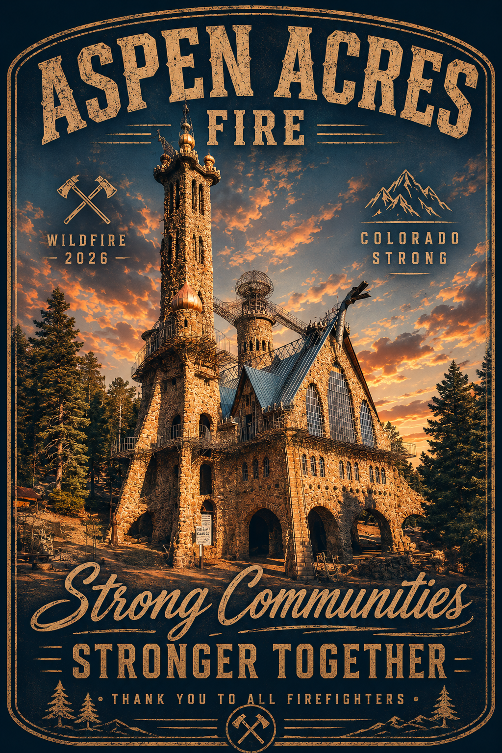 NEW Sticker! Aspen Acres Fire