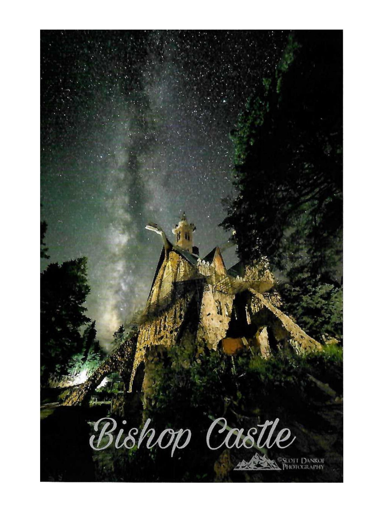 Bishop Castle Sticker- Night View with Milky Way