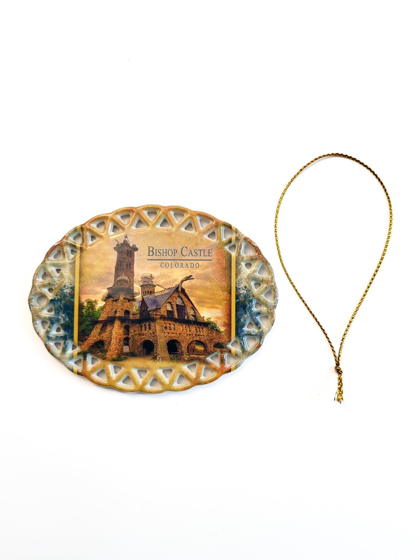 Bishop Castle Ceramic Ornament