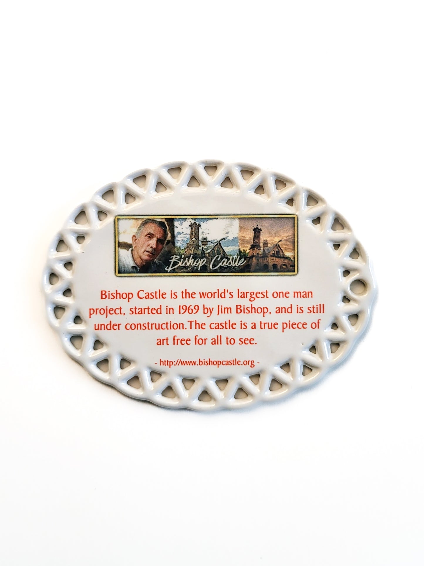 Bishop Castle Ceramic Ornament