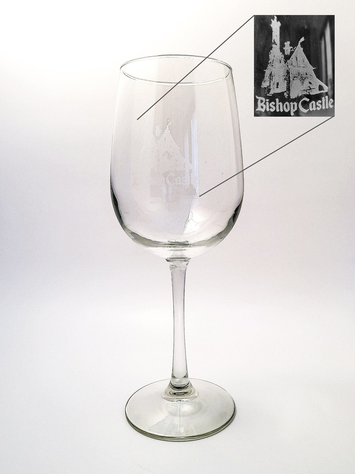 Bishop Castle Tall Wine Glass - 12 oz