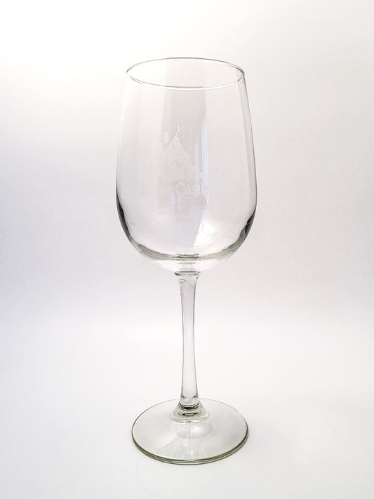 Bishop Castle Tall Wine Glass - 12 oz
