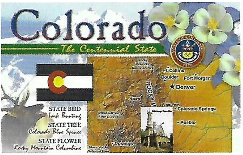 Bishop Castle Sticker - Colorado Map with Castle